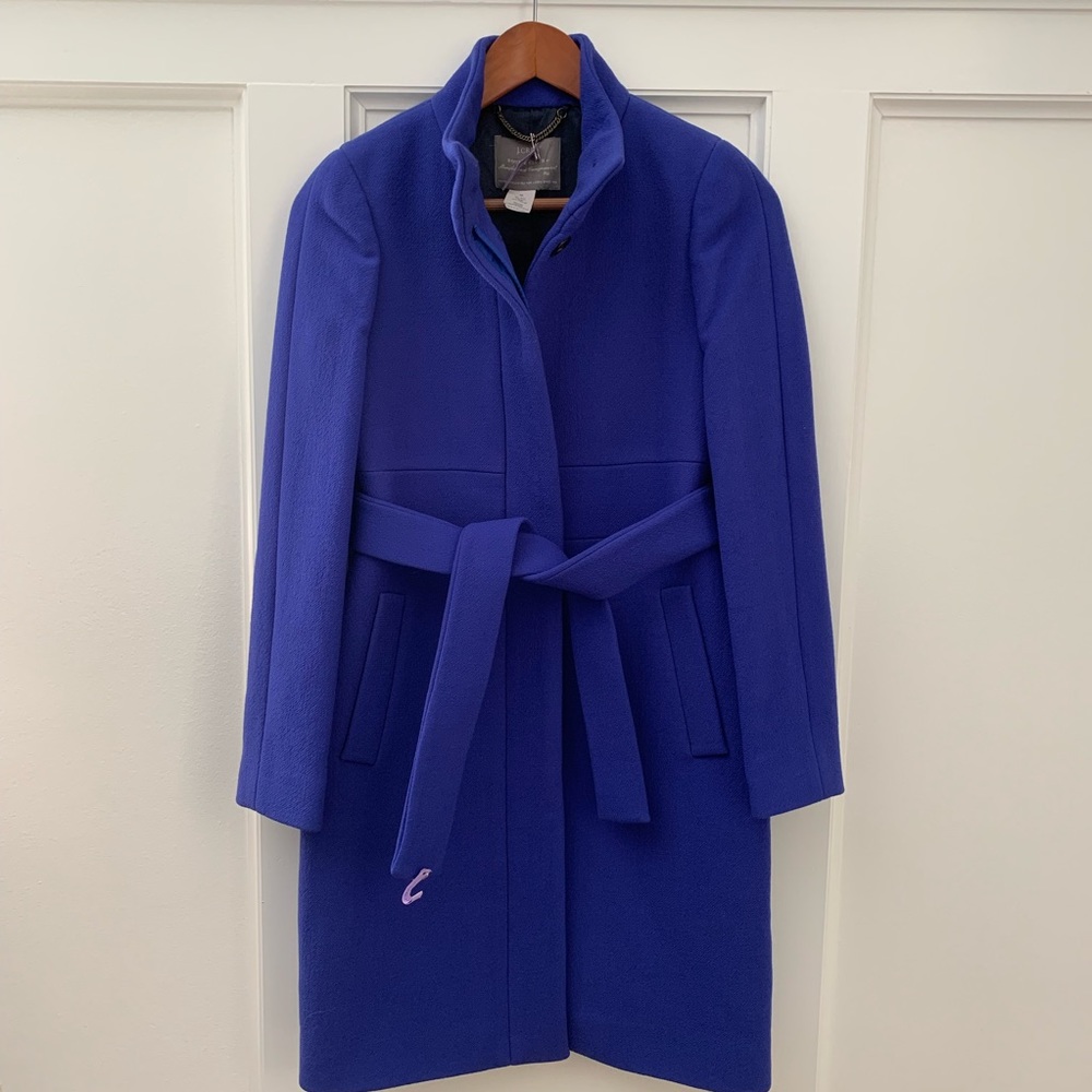 J. Crew Double Cloth Funnel Coat Size 00